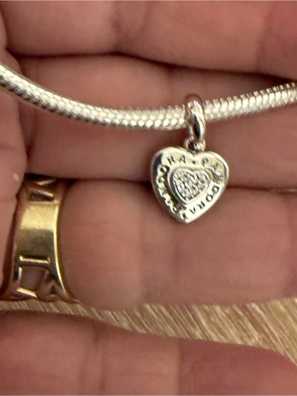 Sterling Silver Heart Charm Silver